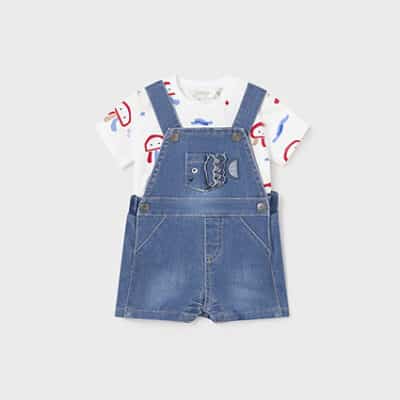 Ensemble t-shirt et salopette