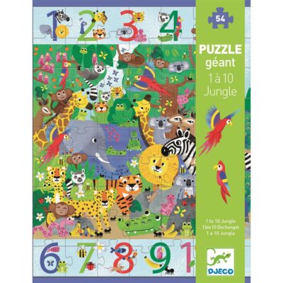 Puzzle géant : 1 à 10 Jungle DJECO