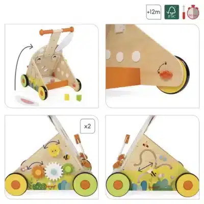 Chariot en bois Lapin JANOD