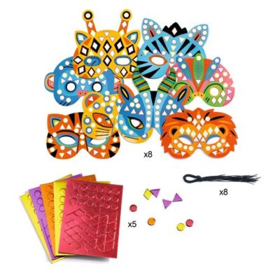 DO IT YOURSELF : 8 masques mosaïques à décorer DJECO