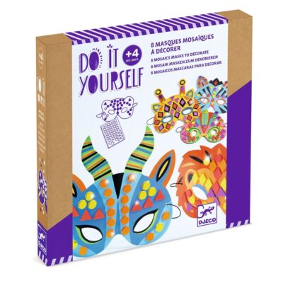 DO IT YOURSELF : 8 masques mosaïques à décorer DJECO