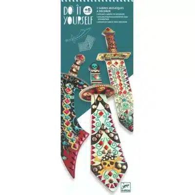 DO IT YOURSELF : 3 sabres mosaïques à décorer DJECO
