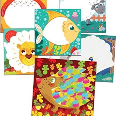 Peinture au doigt : Animaux colorés CREALIGN