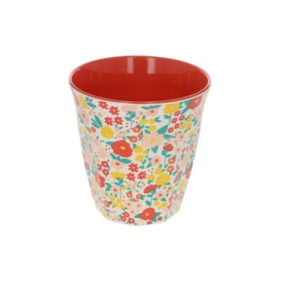 Grand verre en mélamine fleuri LEPETITSOUK