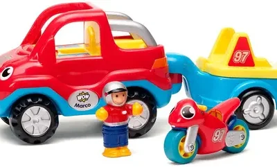 Voiture de transport de moto WOW TOYS