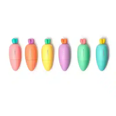 Set de 6 Mini Surligneurs Carottes LEGAMI