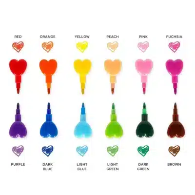 12 Crayons de couleur empilables LEGAMI