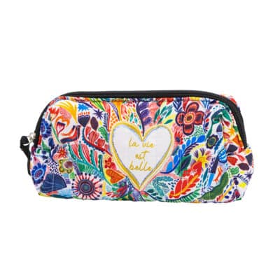 Petite trousse matelassé La vie est belle CARTES D’ART