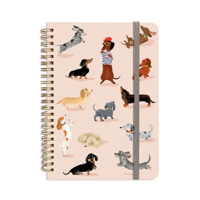 Carnet spirales A5 Teckels CARTES D’ART