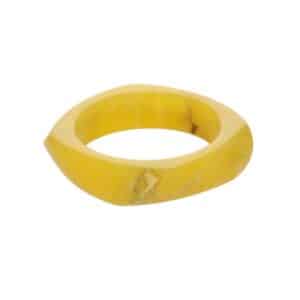 Bracelet jonc large en résine jaune LE PETIT SOUK
