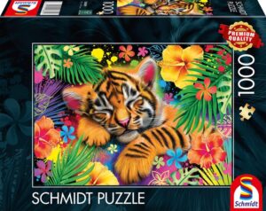 Puzzle 1000 pièces Bébé Tigre SCHMIDT