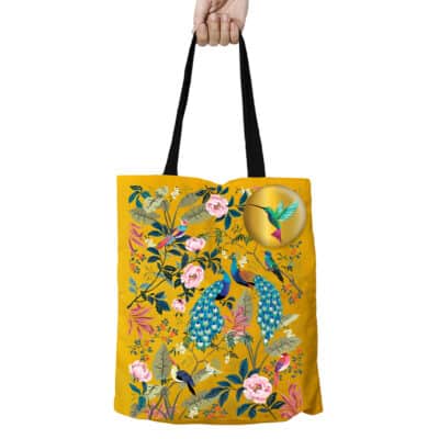 Tote bag Paons exotiques CARTES D’ART