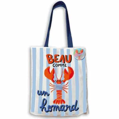 Tote bag Beau comme un homard CARTES D’ART