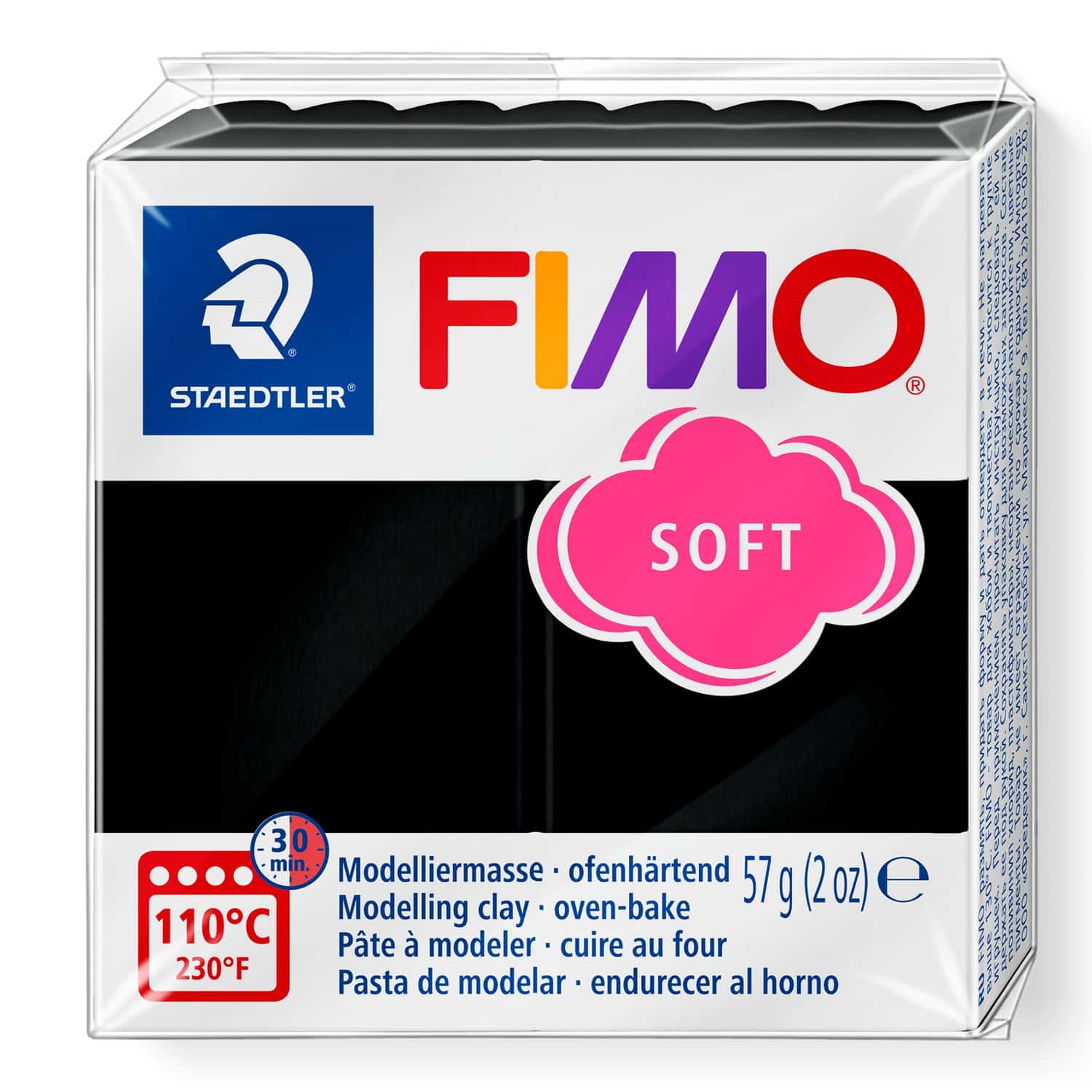 Pâte à modeler Soft Noir FIMO